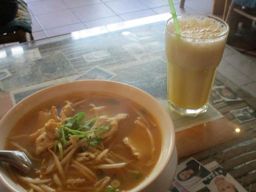 Pho and juice.